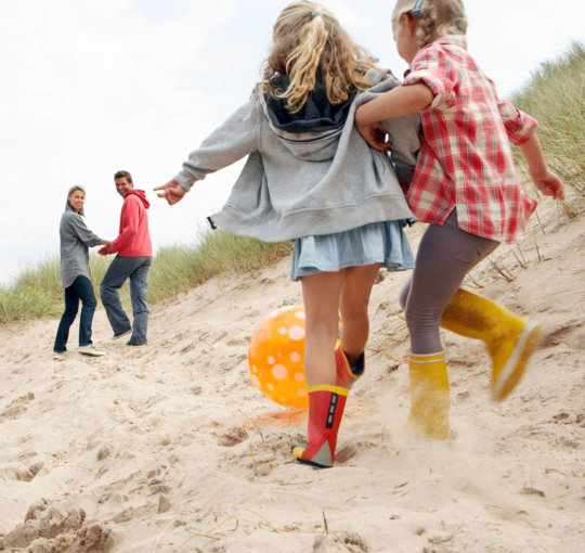 Gezin in de duinen